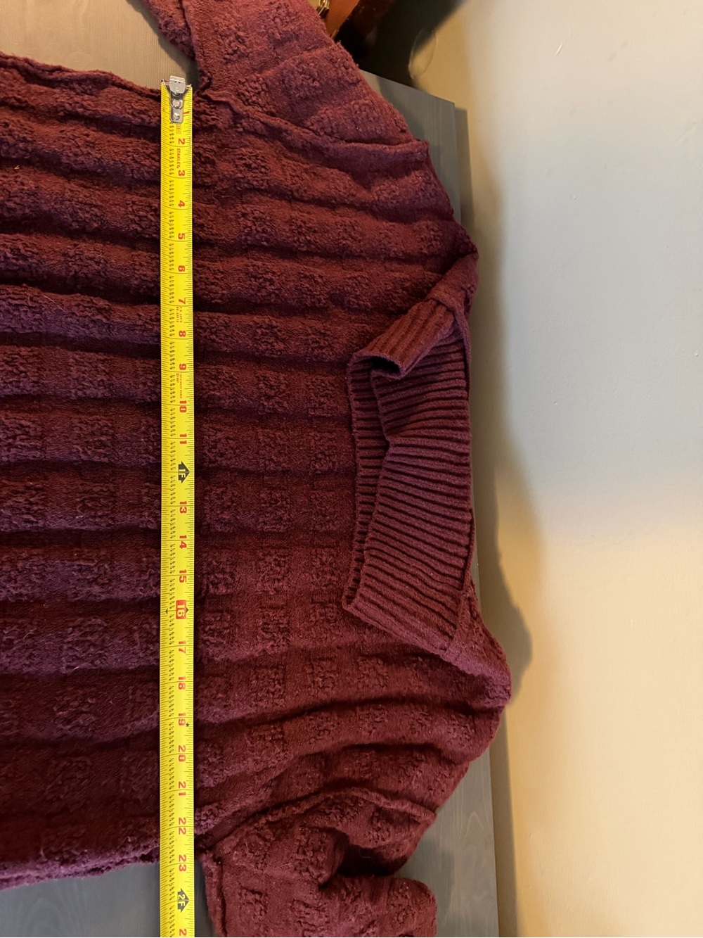 Free People Care Soul Searcher Wine Mock Neck Textured Sweater View 6